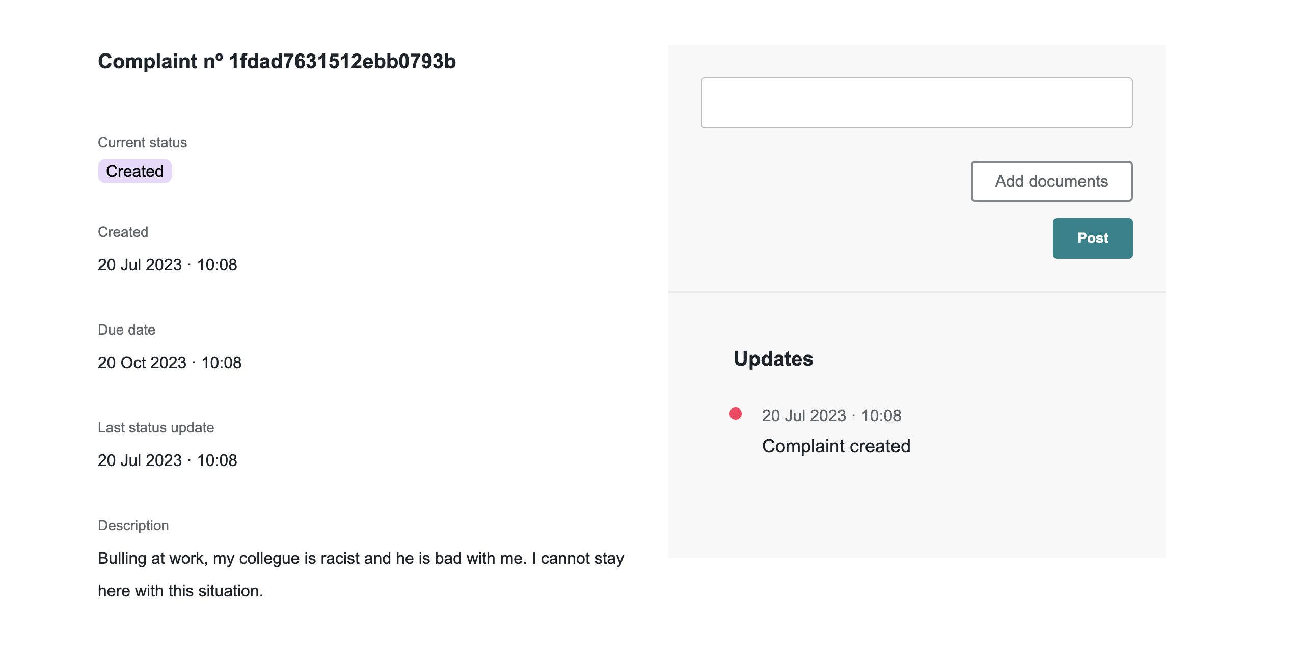 About the Complaint channel